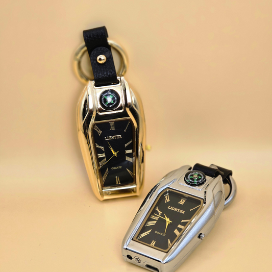 Luxury Multifunctional Keychain Watch with USB Lighte - RMPEL