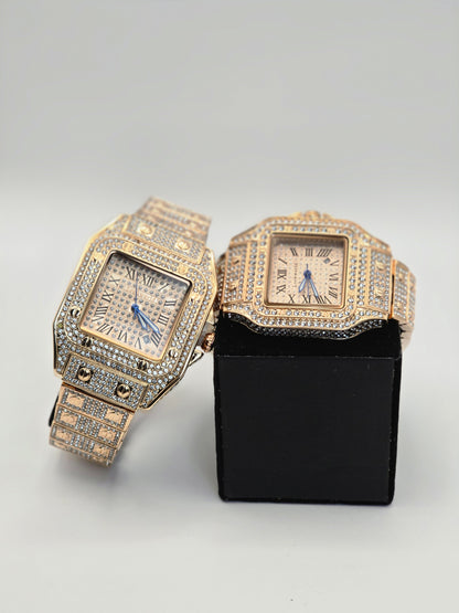 Luxury Couple Watches with Diamond-Studded Design - RMPEL