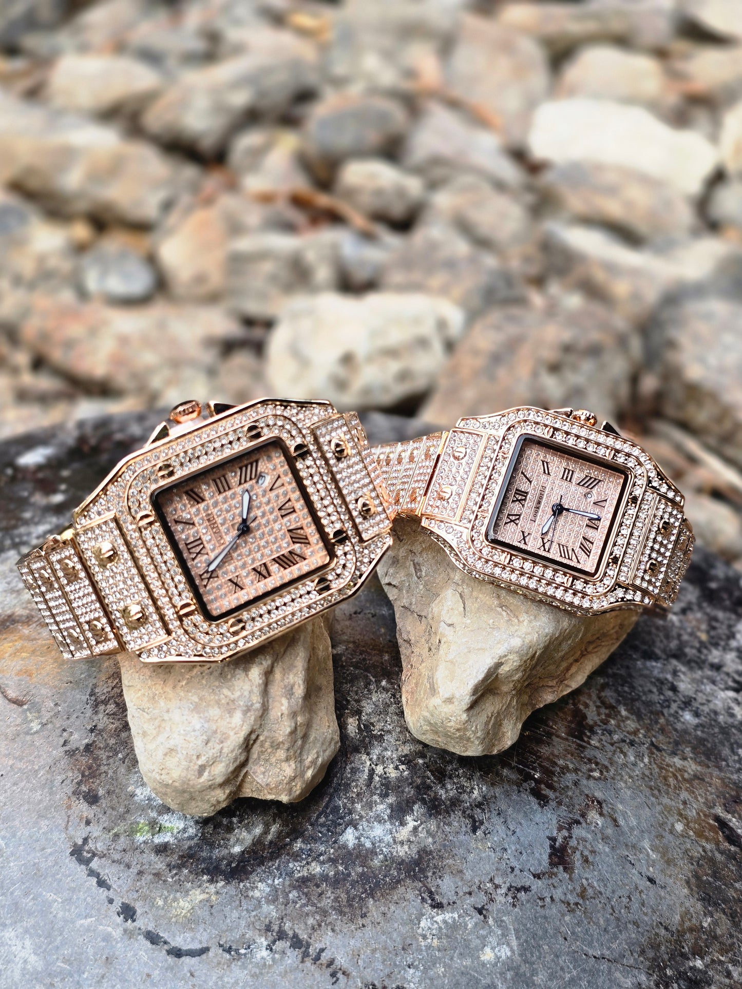 Luxury Couple Watches with Diamond-Studded Design - RMPEL