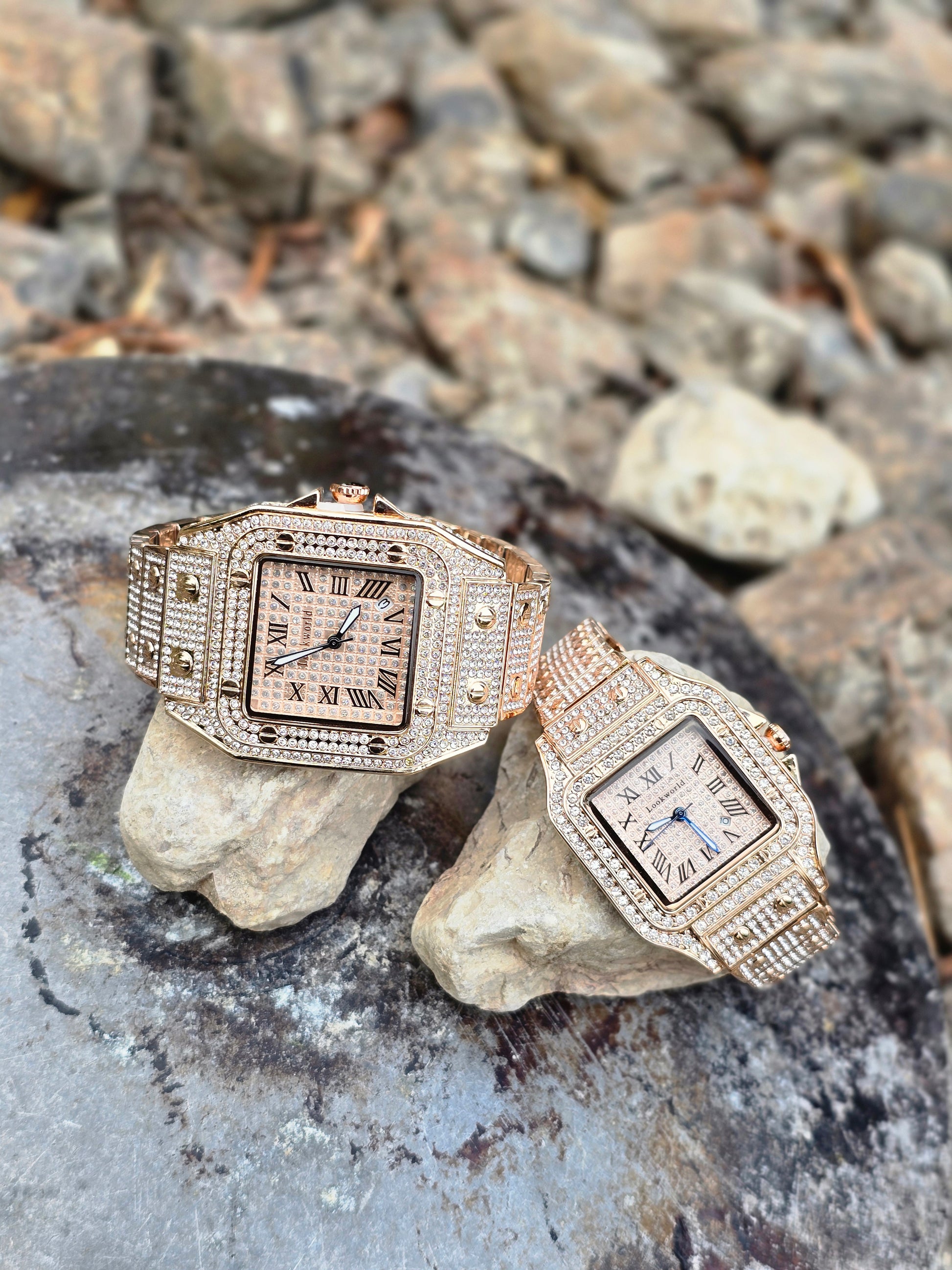 Luxury Couple Watches with Diamond-Studded Design - RMPEL