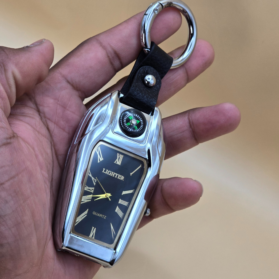 Luxury Multifunctional Keychain Watch with USB Lighte - RMPEL